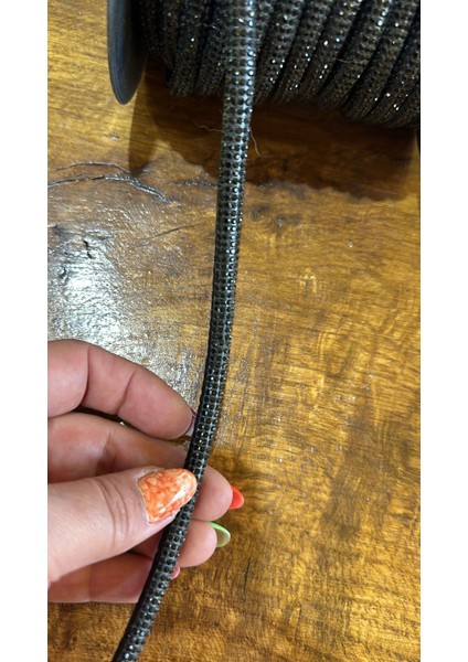 Taşlı Kordon Şerit Dikiş Giyim Çanta Aksesuarı En 1 cm (1 Metre)