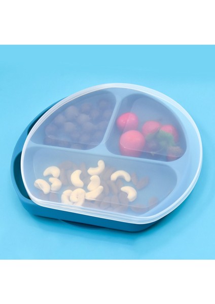 Kapaklı Vakumlu Silikon Beslenme Seti / Mavi fiyatları