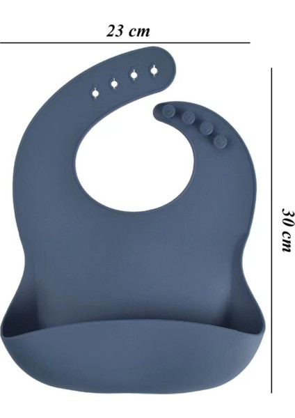 Kapaklı, Vakumlu Silikon Beslenme Seti / Lacivert Renk