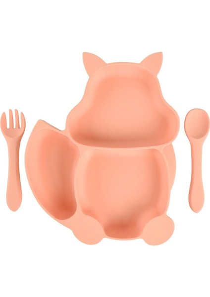 Silikon Beslenme Seti / Sincap Figürlü Vakumlu Silikon Mama Tabağı, Kapaklı Kase, Önlük, Pipet, Emzik Kılıfı, Bardak, Çatal, Kaşık, Paslanmaz Çelik Çatal, Kaşık ve Saklama Kutusu Pembe fiyatları