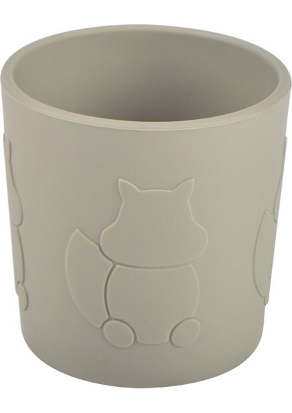 Kapaklı Vakumlu Silikon Beslenme Seti / Gri