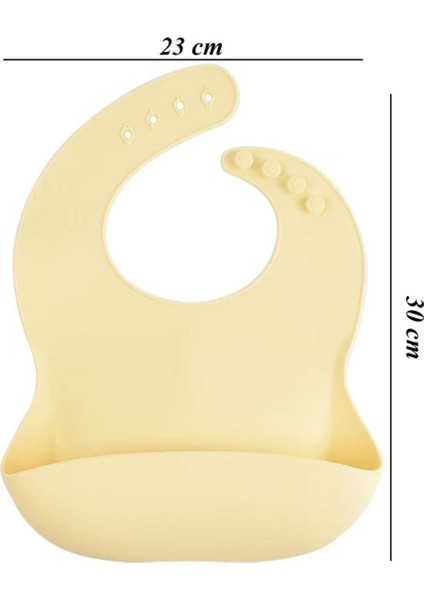 Kapaklı, Vakumlu Silikon Beslenme Seti / Sarı