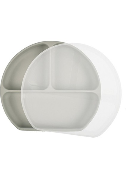 Kapaklı, Vakumlu Silikon Beslenme Seti / Gri fiyatları