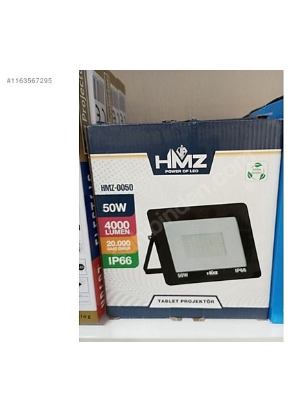 Smd LED 50W Döküm Slim LED Projektör Beyaz
