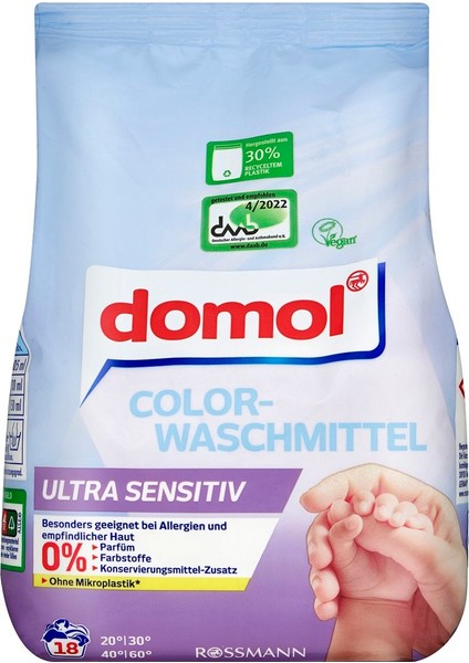 Toz Çamaşır Makinesi Deterjanı Renkli Eco 18Y Ultra Hassas 1215 gr
