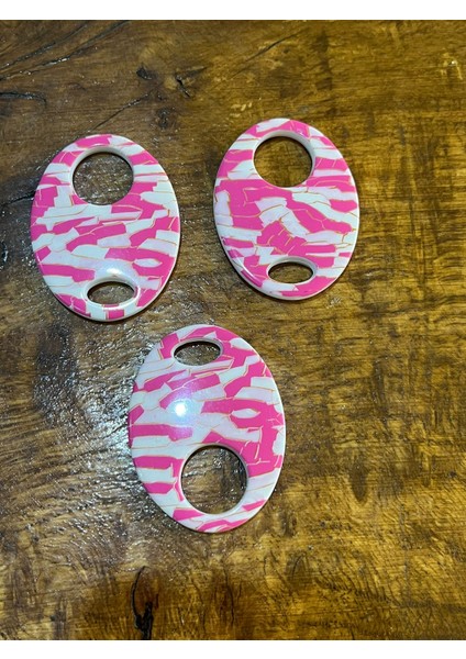 3 Adet Desenli Tasarım Kolye Küpe Yapım Boncuğu 4x4 cm fiyatları