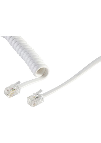 Irenıs Telefon Spiral Ahize Kablosu Beyaz 2 Metre