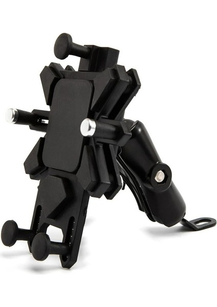 Motosiklet Telefon Tutucu Ayna Bağlantılı Titreşim Modüllü Ayarlanabilir 7.inc Kadar Uygun 1.kalite Telefon Tutucu
