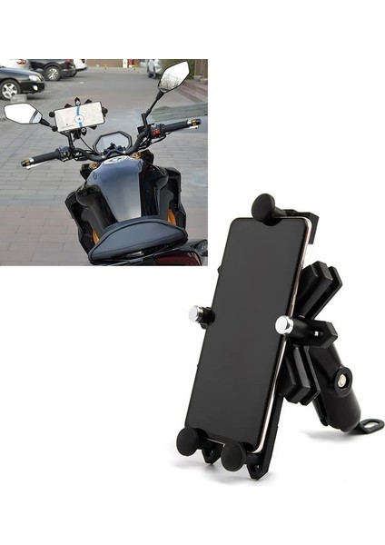 Motosiklet Telefon Tutucu Ayna Bağlantılı Titreşim Modüllü Ayarlanabilir 7.inc Kadar Uygun 1.kalite Telefon Tutucu indirimleri