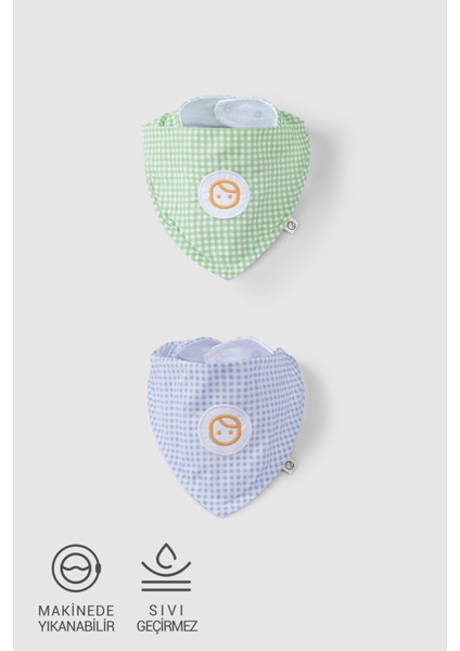2'li Sıvı Geçirmez Pamuk Bandana Önlük Seti Piknik