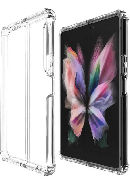 BTHM Store Galaxy Z Fold 3 Kılıf Zore Nitro Anti Shock Silikon-Renksiz