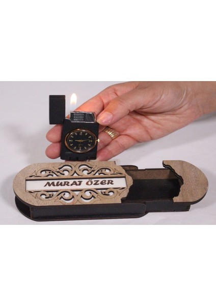 Çakmak Kişiye Özel Isim Yazılı ve Mdf Tasarım Kutulu NO:167