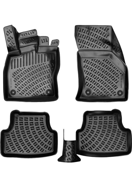 Rizline 3D Oto Paspas Siyah Renk Seat Leon 2012 - 2020 ile Uyumlu