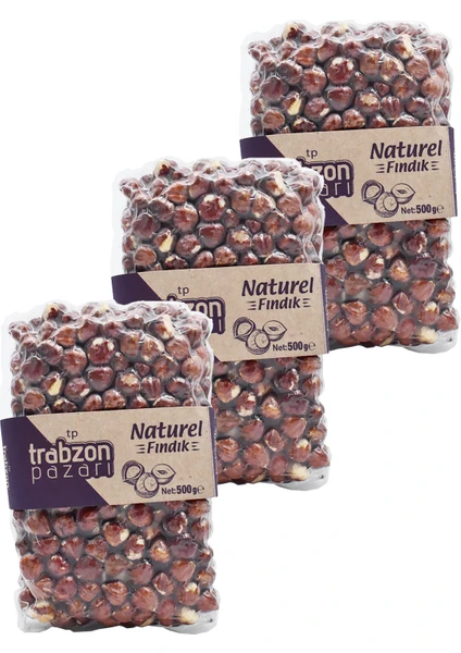 Trabzon Pazarı Trabzon Yöresel Çiğ Fındık Içi 3x500 gr