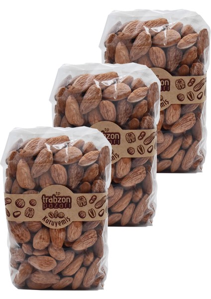 Trabzon Pazarı Yerli Kavrulmuş Badem İçi 3x250gr