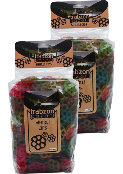 Trabzon Pazarı Yerli Çiçek Desenli Sihirli Cips 2x250 gr