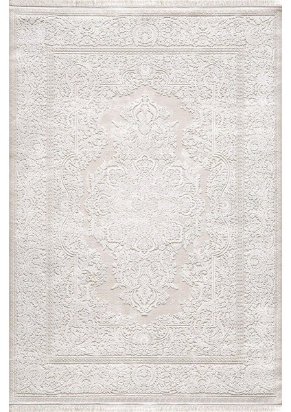 Vanessa 06150d Krem Bej Klasik Göbekli Yün Halı