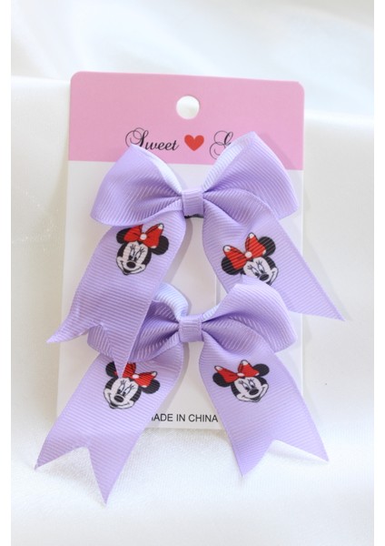 Arwenn Store Mini Mouse Kız Çocuk Fiyonklu Okul Tokası Kurdaleli Bebek Toka