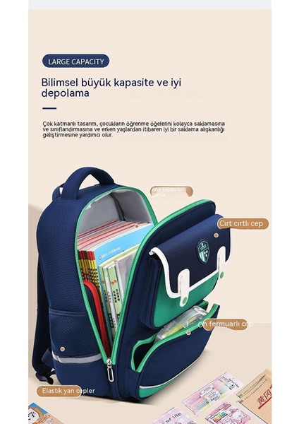 Okul Çantası Çocuk Okul Çantası 2023 Ilkokul Öğrencilerinin Yükünü Azaltmak Için Yeni Sırt Koruması 4-6. Sınıflar Için Okul Çantası Su Geçirmez ve Aşınmaya Dayanıklı Sırt Çantası (Yurt Dışından)