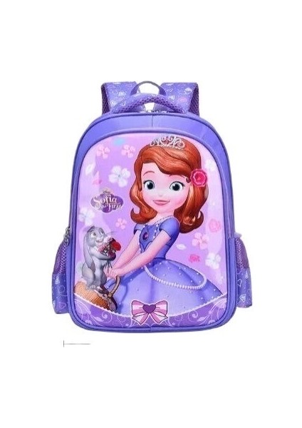 Dondurulmuş Sırt Çantası Elsa Anna Snow Queen Sevimli Sırt Çantası Çocuk Okul Çantası (Yurt Dışından)
