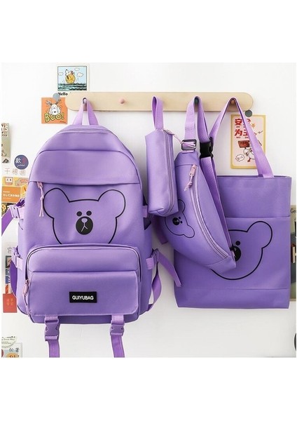 Kadın Ilk Okul Öğrencileri Için Okul Çantası, Orta Okul Öğrencileri Için Çantası, Lise Öğrencileri Için Çoklu Parçalar Hazırlanmış, Hafif Kilitler, Kampüs Tatlı Öğrenci Çantası (Yurt Dışından)