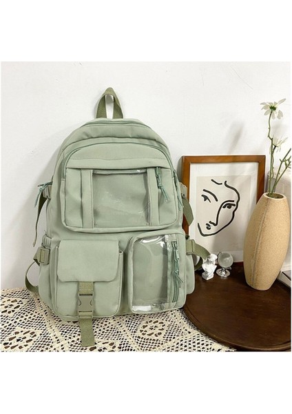 Sırt Çantası Kadın Sırt Çantası Laptop Çantası Su Geçirmez Seyahat Öğrenci Okul Çantası (Yurt Dışından)