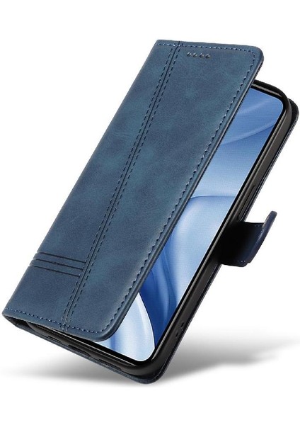 Xiaomi 11 Lite Için Filp Durumda Preslenmiş Pu Deri Cüzdan Telefon Kılıfı Siyah (Yurt Dışından) modelleri