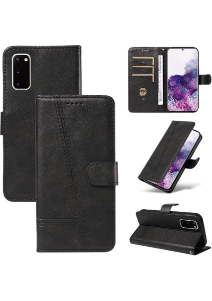Kredi Kartı Yuvası ile Samsung Galaxy S20 Için Filp Durumda Cüzdan Telefon Kılıfı (Yurt Dışından) modelleri