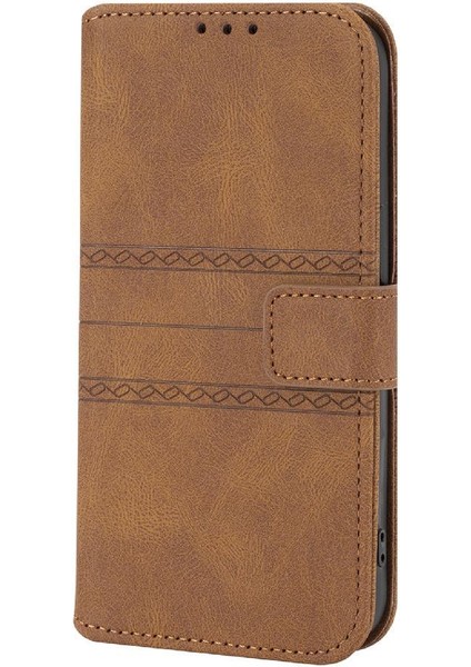 IPhone 16 Için Flip Case Pro Max Manyetik Kapatma Kickstand Cüzdan Kılıf Pu (Yurt Dışından)