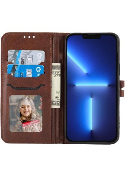IPhone 16 Için Cüzdan Durumda Pro Max Kabartmalı Kart Tutucu Tüm Yuvarlak Kickstand (Yurt Dışından)