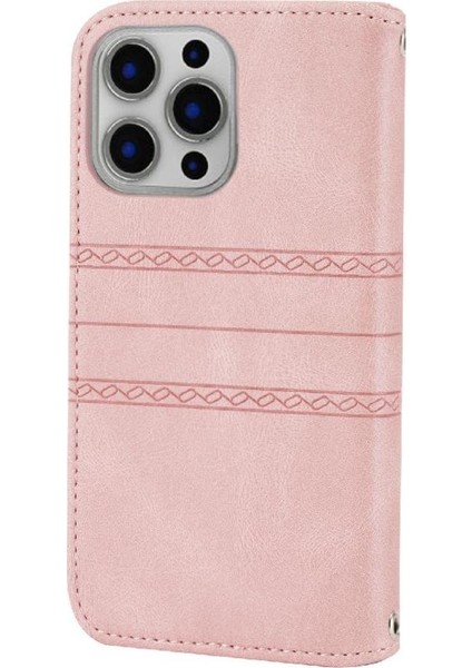 IPhone 16 Için Flip Case Pro Darbeye Koruyucu Cüzdan Kılıf Manyetik Pu (Yurt Dışından)