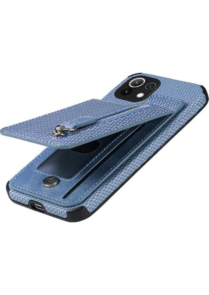 Xiaomi 11 Lite Için Kılıf Standı Crad Yuvası Cüzdan Manyetik Araç Montaj Fermuar (Yurt Dışından) indirimleri