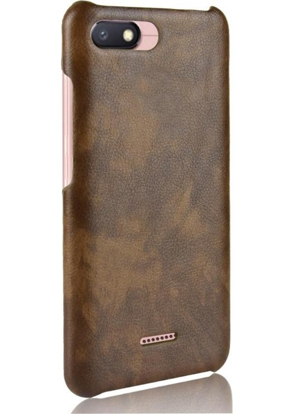 Xiaomi Redmi 6A Uyumluluk Lychee Desen Koruyucu Için Retro Kılıf (Yurt Dışından)