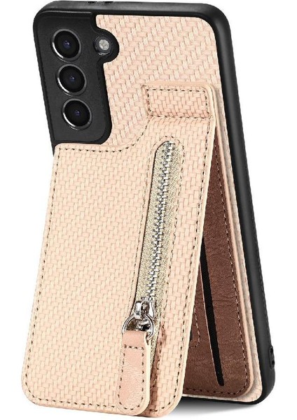 Samsung Galaxy S21 Manyetik Araç Montaj Fermuar Cüzdan Standı Crad (Yurt Dışından)