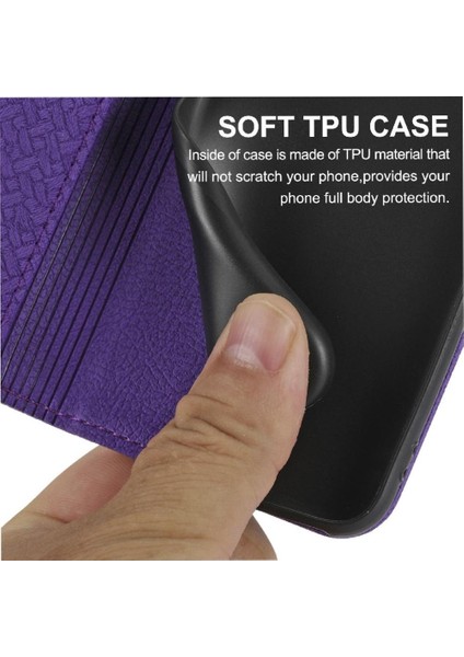 IPhone 16 Için Kılıf Pro Max Pu Deri Kapak Kredi Kartı Tutucu Flip Folio (Yurt Dışından)