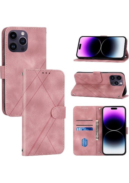 IPhone 16 Için Filp Durumda Pro Max Kickstand Bilek Kayışı El Cüzdan Kredi (Yurt Dışından)