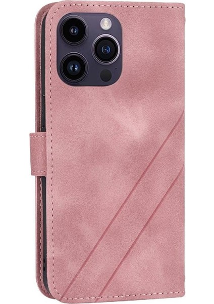 IPhone 16 Için Filp Durumda Pro Max Kickstand Bilek Kayışı El Cüzdan Kredi (Yurt Dışından)