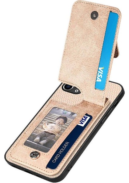 IPhone 11 Için Kılıf Pro Max Standı Crad Yuvası Fermuar Cüzdan Manyetik Araç Montaj (Yurt Dışından)