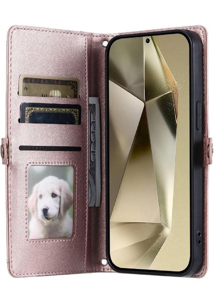 Cüzdan Crossbody Durumda IPhone 15 Pro Max Kart Tutucu Için Rfıd Engelleme (Yurt Dışından)