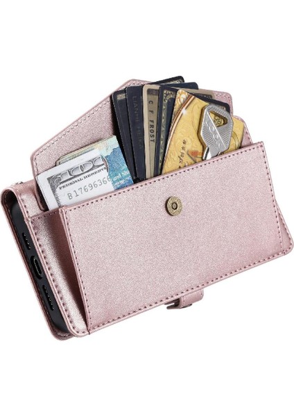 Cüzdan Crossbody Durumda IPhone 15 Pro Max Kart Tutucu Için Rfıd Engelleme (Yurt Dışından)