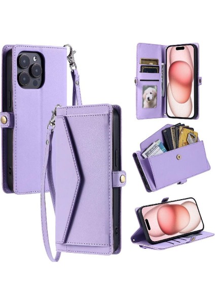 Cüzdan Crossbody Durumda IPhone 15 Pro Kart Tutucu Rfıd Engelleme Cüzdan (Yurt Dışından) indirimleri