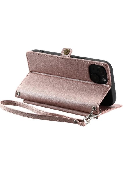 Cüzdan Crossbody Kılıf IPhone 15 Artı Cüzdan Kılıf Kadınlar Için Kart Tutucu (Yurt Dışından)