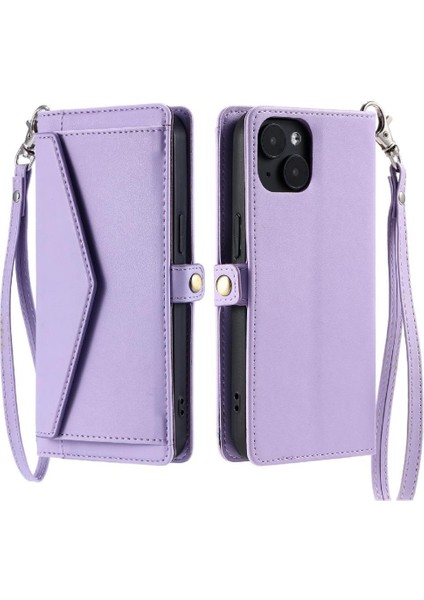 Kadınlar Için Cüzdan Crossbody Durumda IPhone 14 Cüzdan Durumda Fermuar Faturaları (Yurt Dışından) modelleri