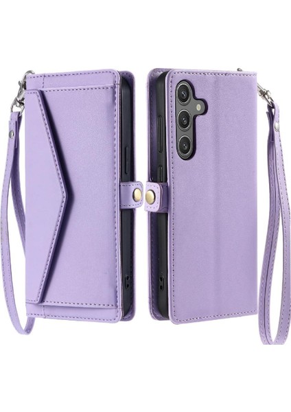 Kadınlar Için Cüzdan Crossbody Kılıf Samsung Galaxy S24 Cüzdan Kılıf Kart (Yurt Dışından)