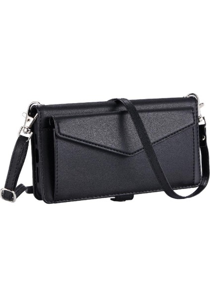 Cüzdan Crossbody Kılıf IPhone 14 Artı Fermuar Faturaları Yuvası Cüzdan Kılıf Için (Yurt Dışından)