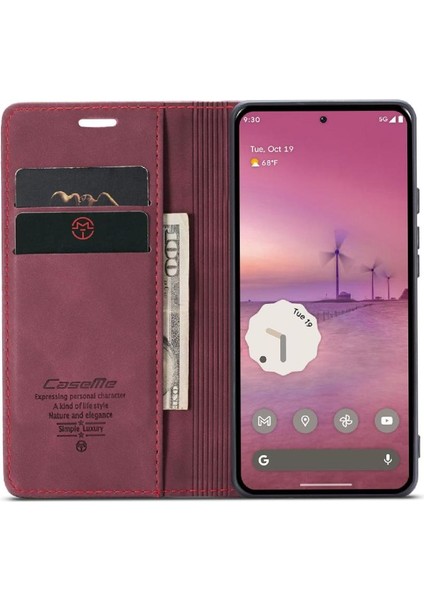 Google Piksel 9 Pro Xl Için Flip Case Manyetik Kapatma Darbeye Vaka Kartı (Yurt Dışından)