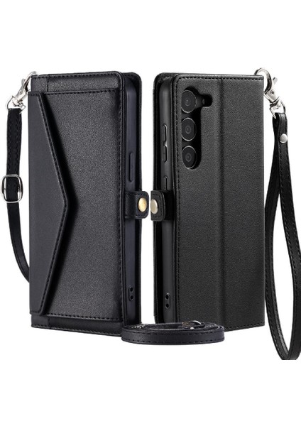Samsung Galaxy S23 Için Cüzdan Crossbody Durumda Kart Tutucu Fermuar Faturaları Yuvası (Yurt Dışından)