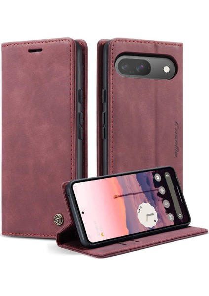 Google Piksel 9 Için Flip Case Manyetik Kapatma Darbeye Vaka Kart Yuvası Pu (Yurt Dışından)
