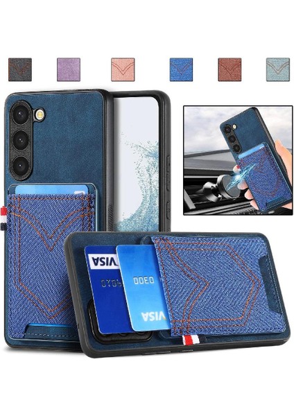 Samsung Galaxy S23 Manyetik Araç Montaj Kot Cep Tasarım Crad (Yurt Dışından)