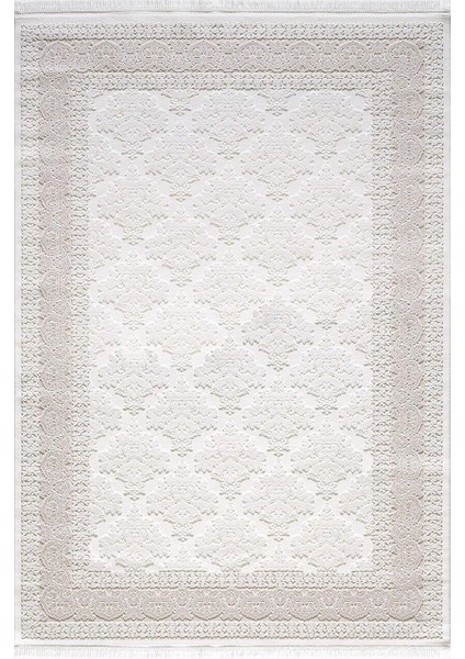 Vanessa 06151d Krem Bej Klasik Motifli Yün Halı